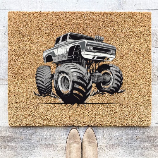 Monster Truck Vintage Coir Doormats