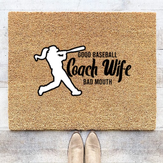 Baseball Coach Wife Professional Mom Instructor Coir Doormats