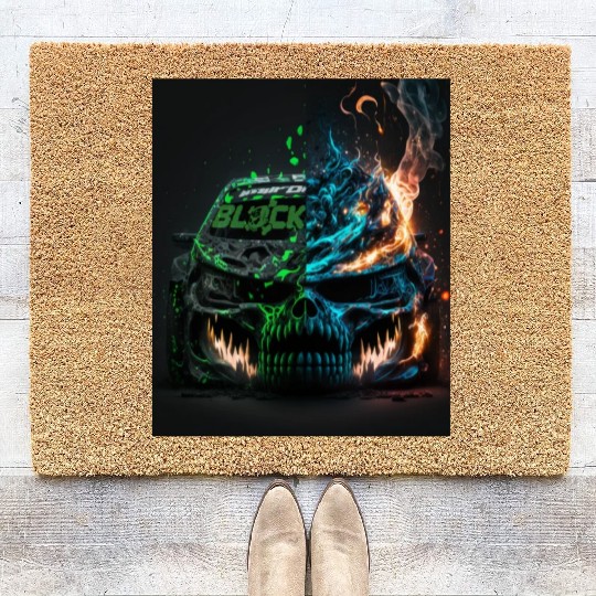 Racing Skulls Ken block Coir Doormats