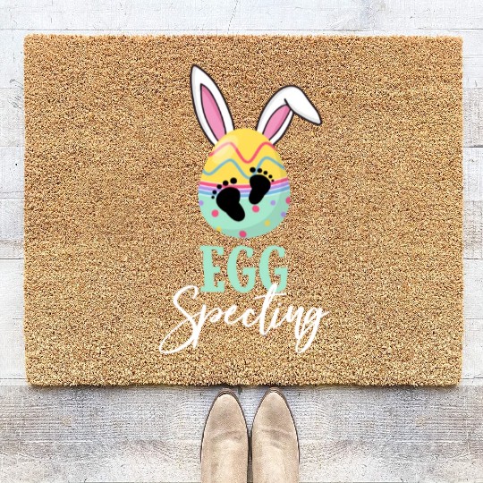 Womens Easter Pregnancy or Pregnant Mom To Be Coir Doormats