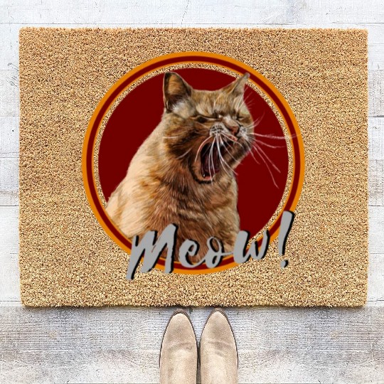 Meow Cat Coir Doormats