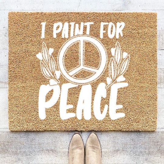 Painter Painting Peace Coir Doormats