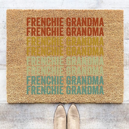 Frenchie Grandma Bulldog Lover French Bulldogs Coir Doormats