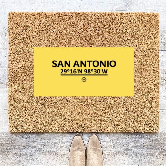 San Antonio S Coordinate's design Coir Doormats