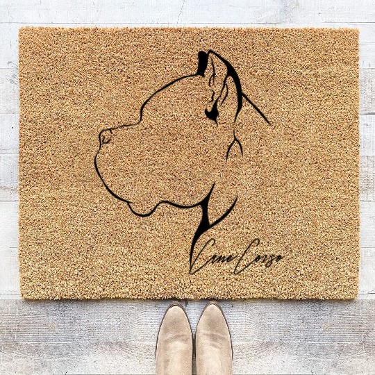 Proud Cane Corso Profile dog mom Coir Doormats