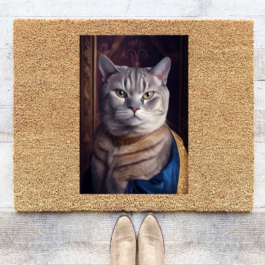 American Shorthair Cat Breed Portrait Royal Renais Coir Doormats