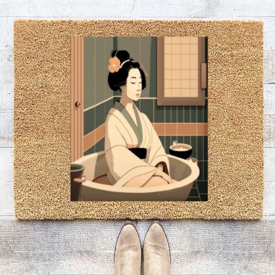 Japanese Culture Lover Japanese Style Spa In Coir Doormats