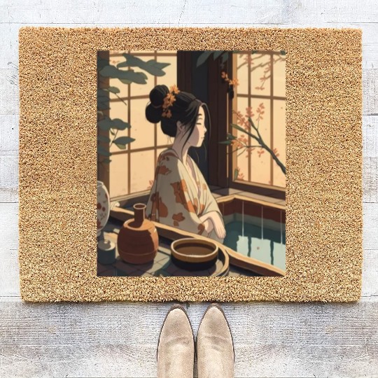 Japanese Culture Lover Japanese Style Spa In Coir Doormats
