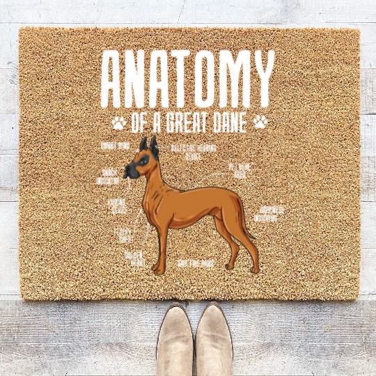 Anatomy Of A Great Dane Coir Doormats