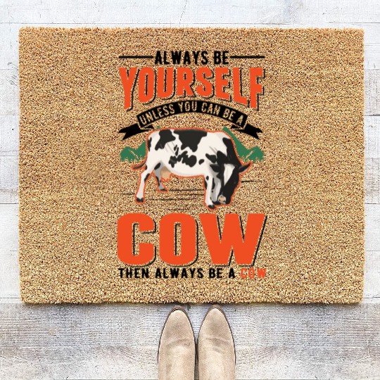 Cow Gift Farmer Cattle Breeder Cows Coir Doormats