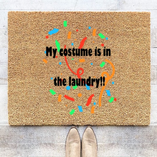 Funny Carnival Costumes & Fancy Dress Coir Doormats Black