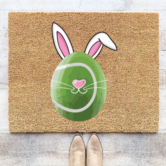 Funny Easter Easter Egg Tennis Tennisball Coir Doormats
