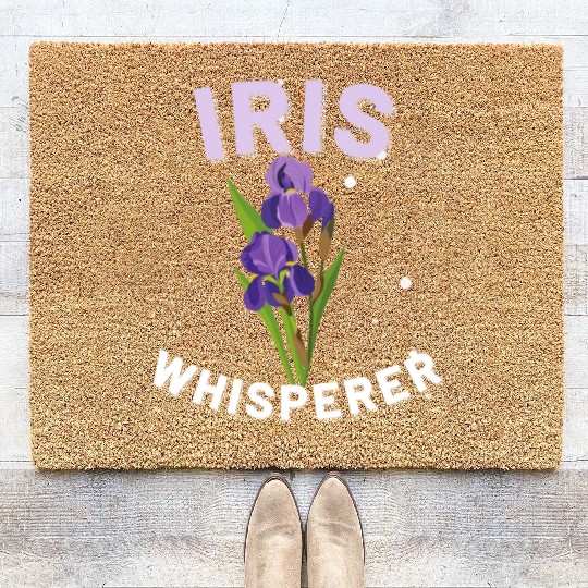 Flower Iris Whisperer Spring Gardener Plant lady Coir Doormats