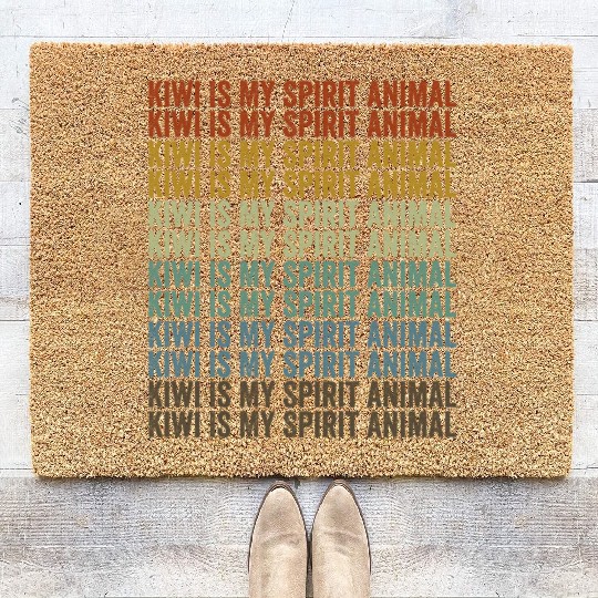 Kiwi Is My Spirit Animal Kiwi Birds Kiwi Lover Coir Doormats