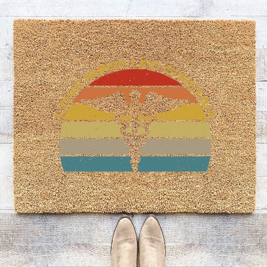 Love Nurse Life Cheetah Coir Doormats
