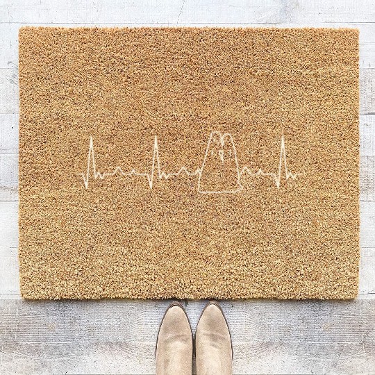 Lesbian Couple Romantic Wedding Wife. Heart. Love Coir Doormats