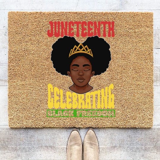 Juneteenth Celebrating Black Freedom 1865 African Coir Doormats