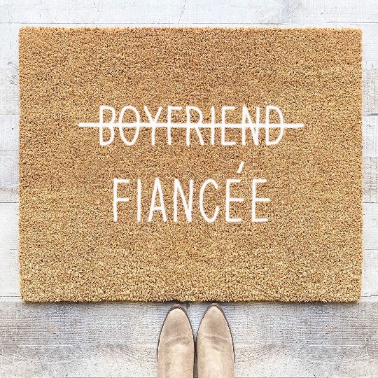 Couple Engagement Engaged Men Funny Fiancee Coir Doormats