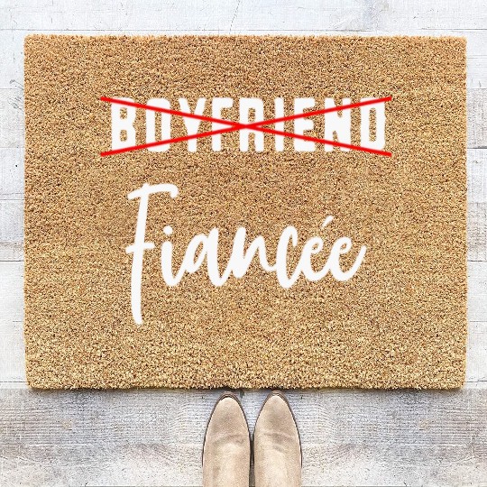 Couple Engagement Engaged Men Funny Fiancee Coir Doormats