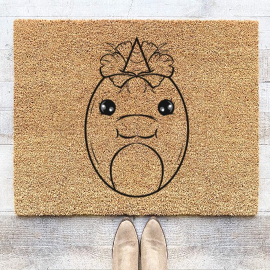 Unicorn Easter Egg As Color In Easter Coir Doormats