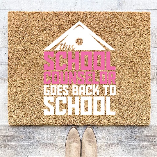 Back To School School Counselor Coir Doormats