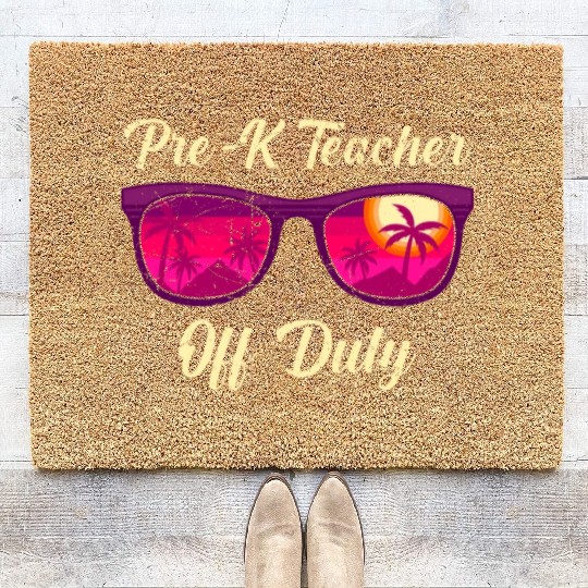 Preschool kindergarten educator off duty teacher Coir Doormats