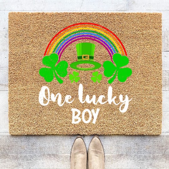 One Lucky Boy St Patrick's Day Coir Doormats