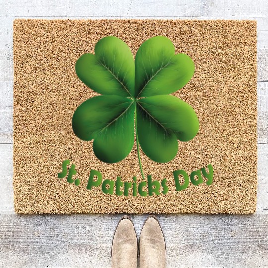 St Patricks Day, Happy Saint Patrick's Day Coir Doormats