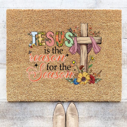 Jesus Is The Reason For The Season Coir Doormats