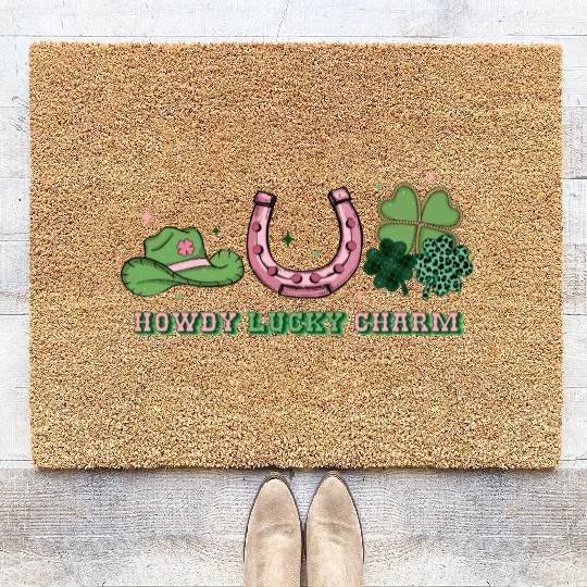 Howdy lucky charm Coir Doormats