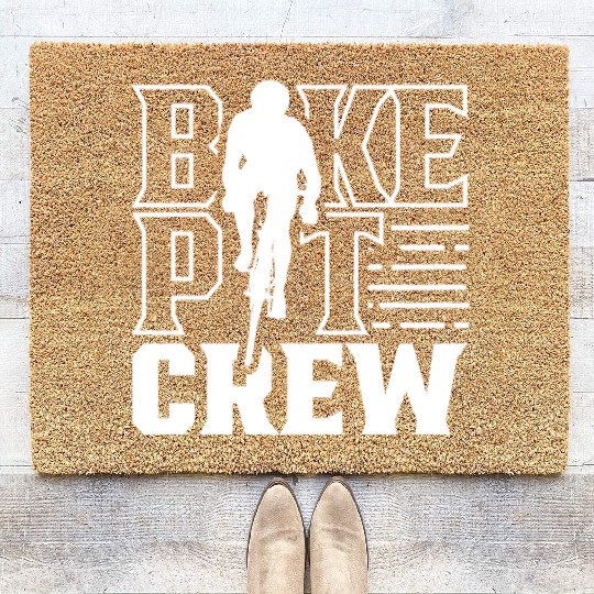Bike Pit Crew Bicycle Mechanic Bike Race Racing Coir Doormats
