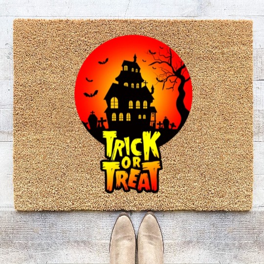 Halloween Trick Or Treat Coir Doormats