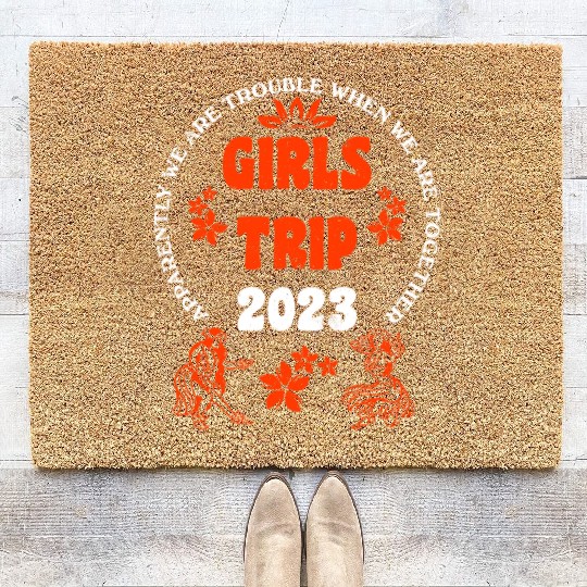 Girls Trip 2023 girls vacation girls spring break Coir Doormats