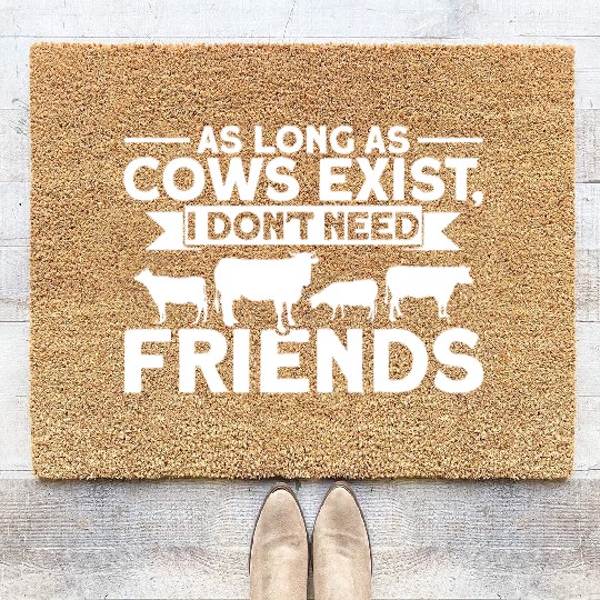 Cow Animal Farm Farmer Gift Coir Doormats
