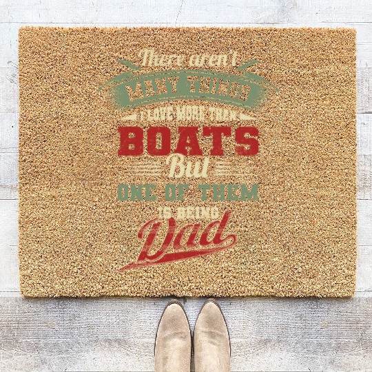 Fathers Day Boat Sailing Boats Dad Birthday Gift Coir Doormats