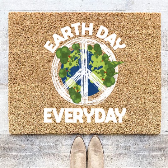 Earth Day Everyday Nature Lover Climate Change Coir Doormats