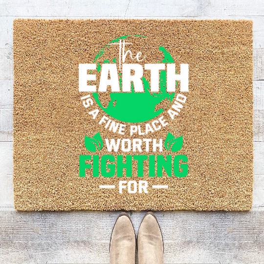 The Earth is a Earth Day Planet Environment Trees Coir Doormats