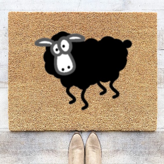 black sheep looking Coir Doormats