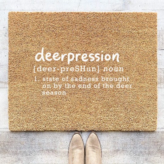 Deer Hunting Deerpression Definition Coir Doormats