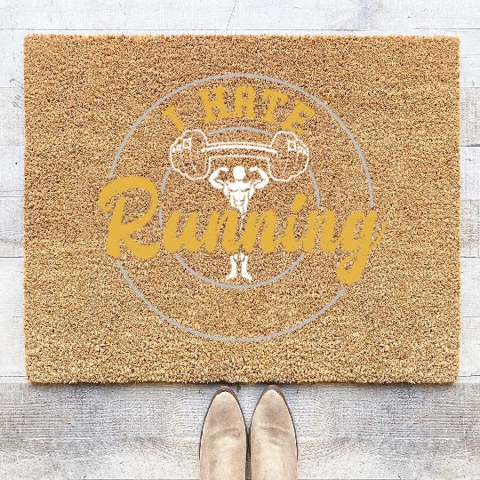 I Hate Running - Gym Coir Doormats