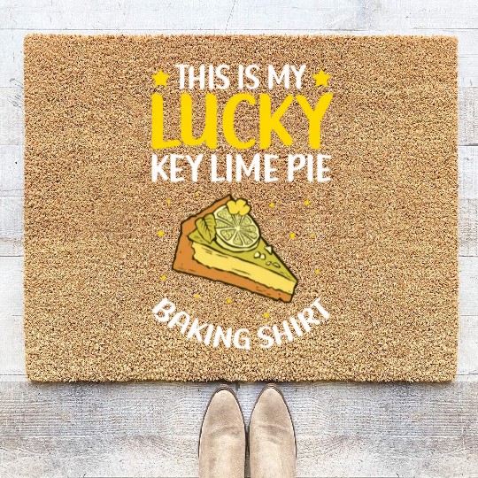 Key Lime Pie Baking Pies Lover Coir Doormats