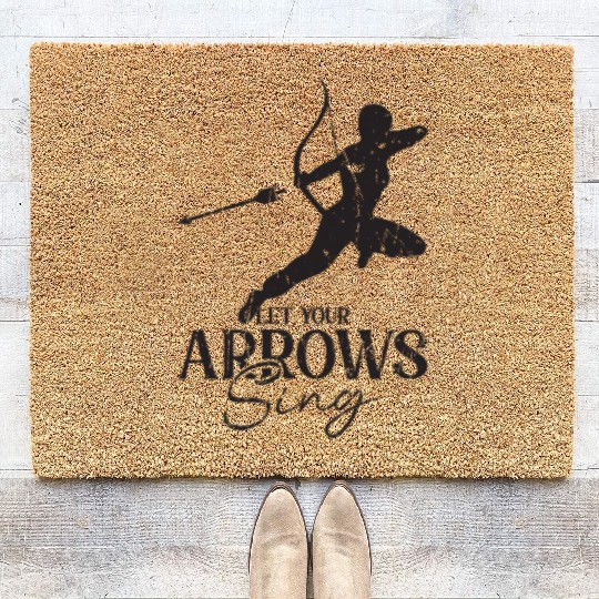 Let your arrows sing - Archery Coir Doormats
