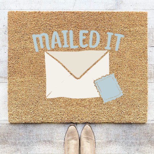 Mailed It Postal Worker Mailman Mail Escort Coir Doormats