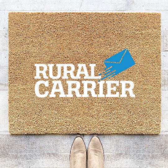Rural Carrier Postal Worker Mailman Mail Escort Coir Doormats