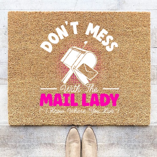 Postal Worker Mail Lady Delivery Mail Escort Coir Doormats
