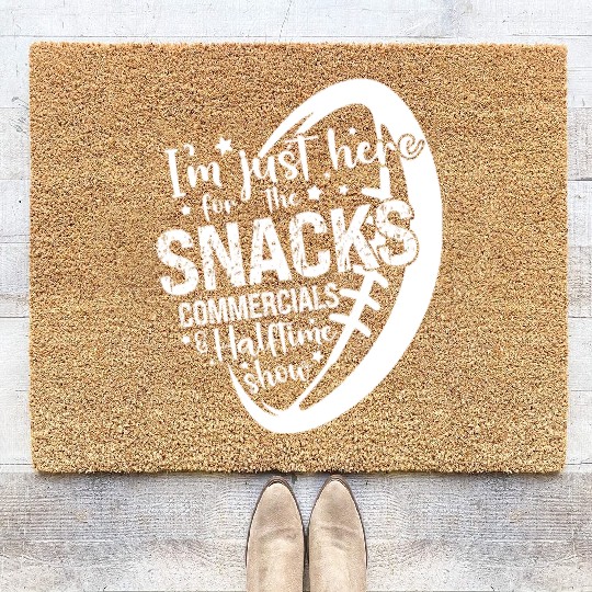 I'm Just Here For The Snacks Commercials Halftime Coir Doormats