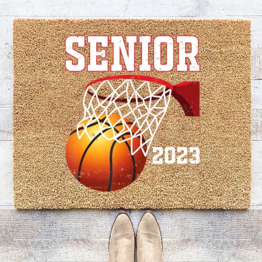 Graduate Senior Class of 2023 Basketball Player Coir Doormats