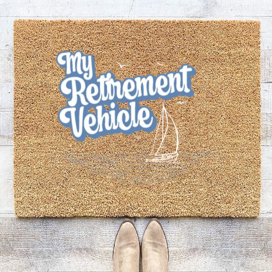 Retired Sailor Sailing Retirement Plan Coir Doormats