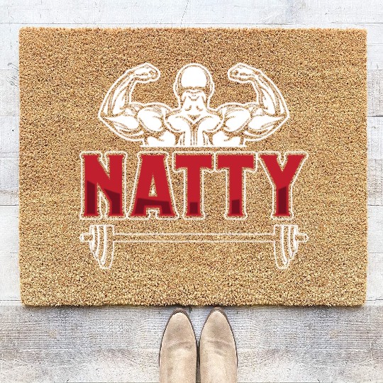 Strongman natty gym fitness bodybuilding Coir Doormats