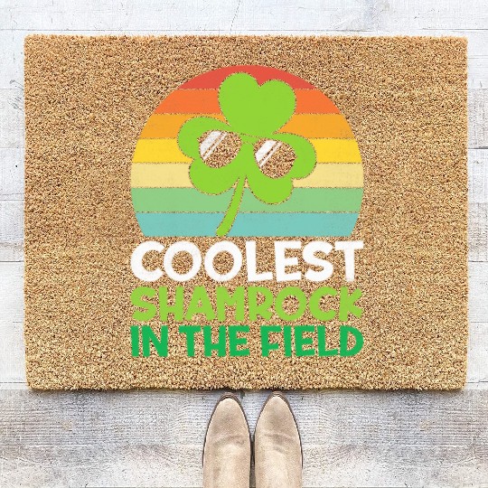 Toddler Boys St Patricks Day Coolest Shamrock Coir Doormats